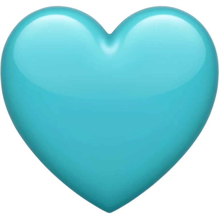 Cyan colored heart emoji