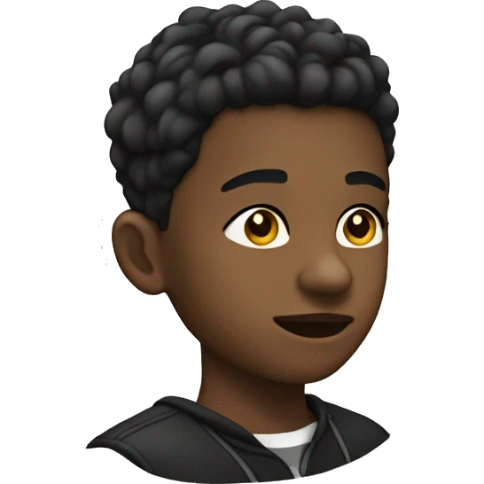 a black teen boy with a taper fade  emoji