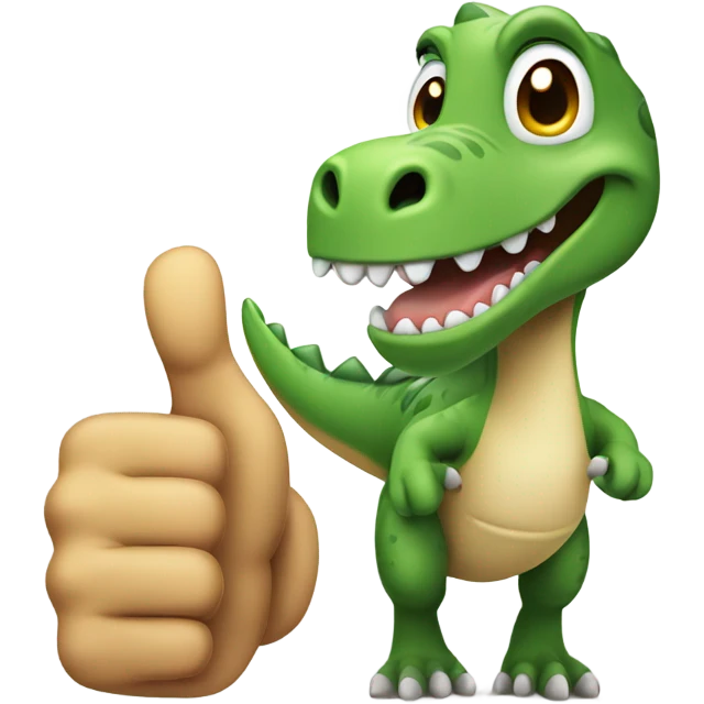 Dinosaur tums up emoji
