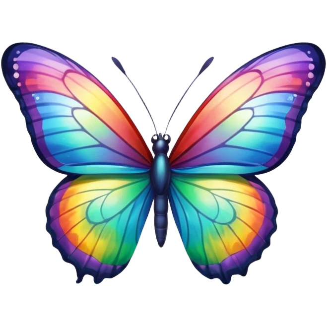 rainbow butterfly on river emoji
