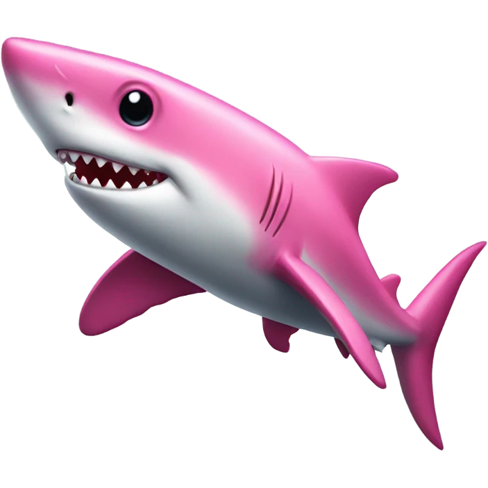 Pink shark emoji