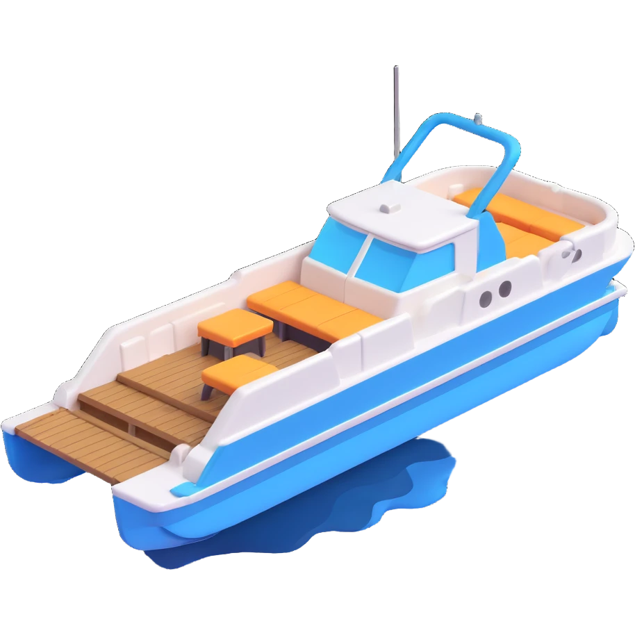 pontoon boat icon emoji
