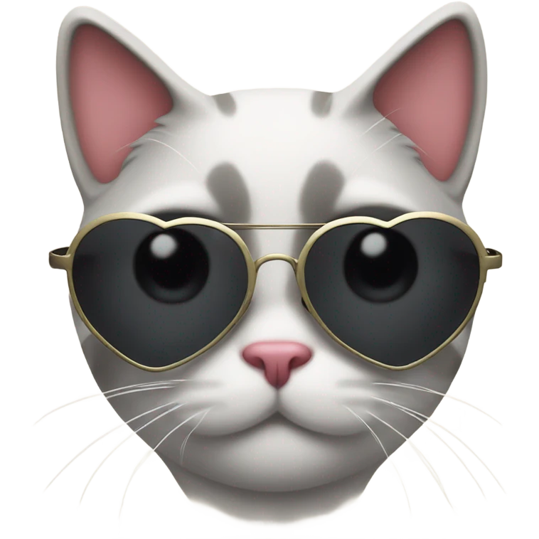 Cat with heart shaped sunglasses emoji