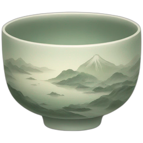 tea bowl with ensho emoji