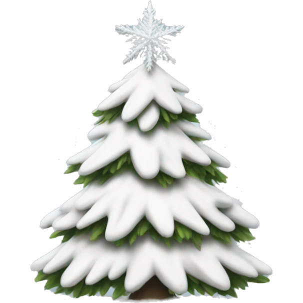White Christmas tree emoji