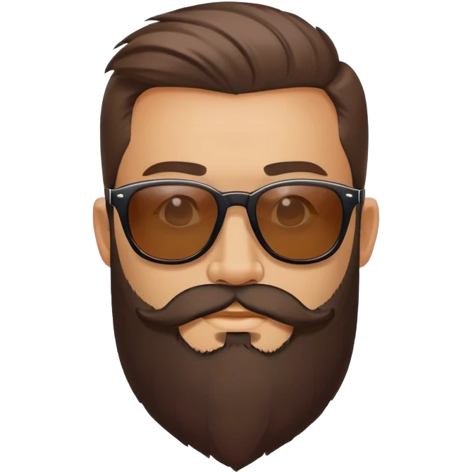 A handsome big beard guy with sunglases emoji