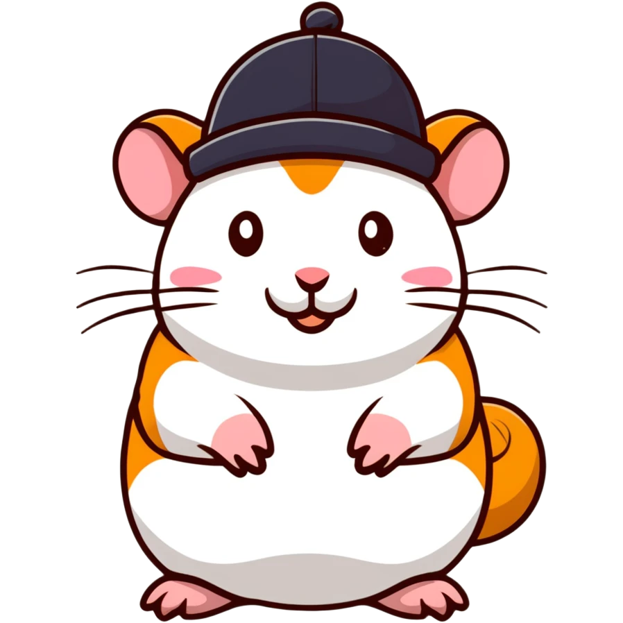 sad hamster in a hat emoji