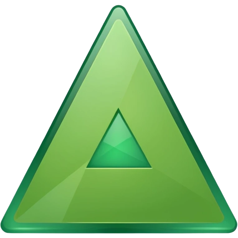 a green equilateral triangle without border emoji