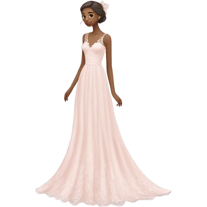 pastel pink wedding dress emoji