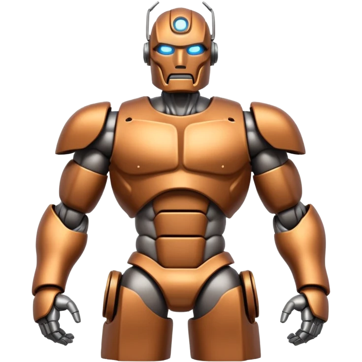 Greek Robot a giant and have good body made of iron and a good face like greek gods  emoji
