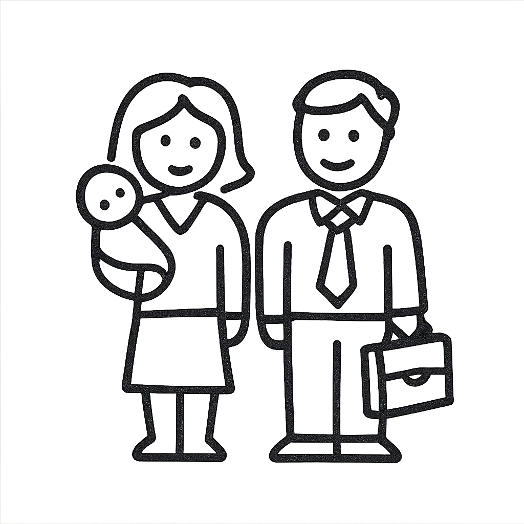 a pair of working parents emoji