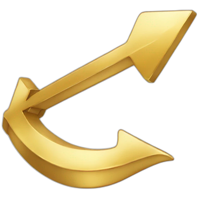 Gold arrow  emoji