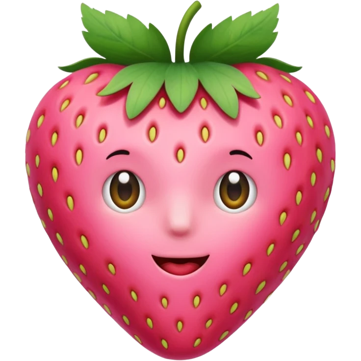 Pink strawberry  emoji