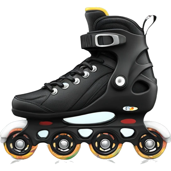 a black rollerblade inline skate, the model called "TWISTER XT" emoji