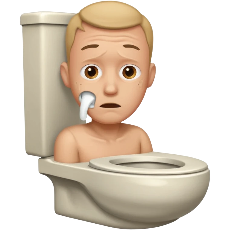 Man Head in toilet with neck emoji