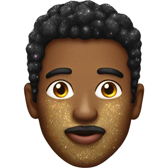 Man with glitter lips emoji