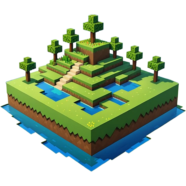 a minecraft landscape emoji