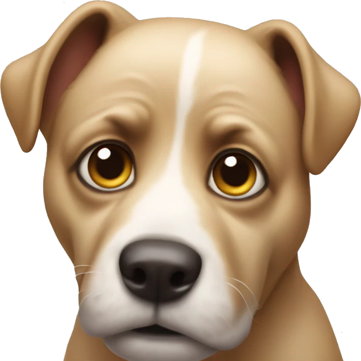 Funny looking dog emoji