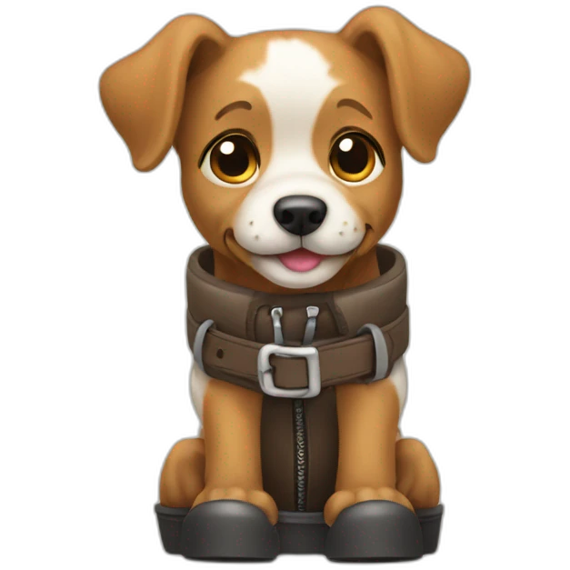 dog with boots emoji