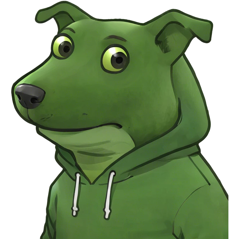 Dog wearing a hoodie emoji