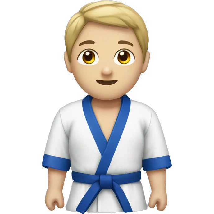 Cue personBlind person in judo uniform emoji