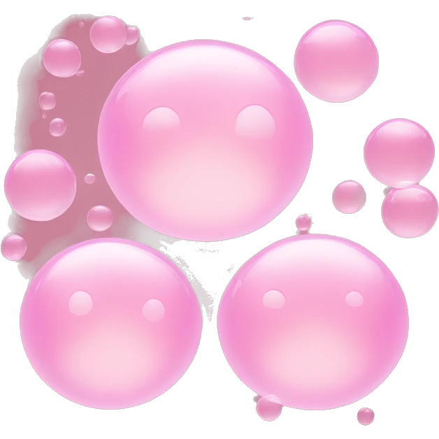 3 light pink bubbles emoji