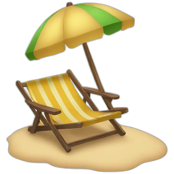 Plage en été avec noix de coco emoji