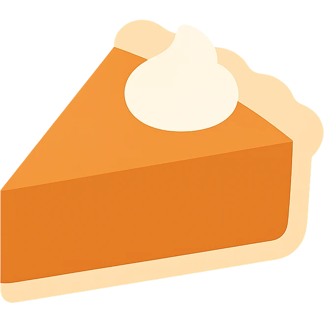 slice of pumpkin pie emoji