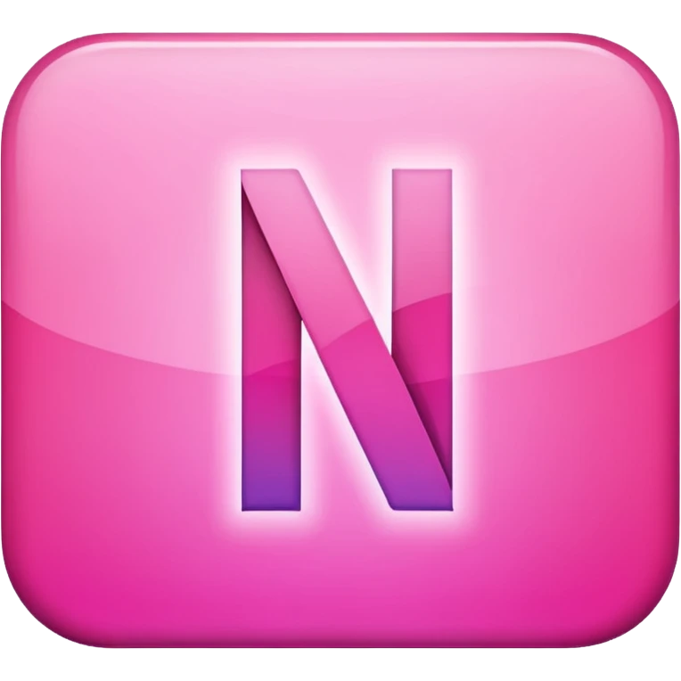 Netflix aesthetic "N" logo in pink emoji