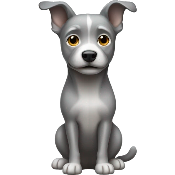 small-grey-dog-standing-upright emoji