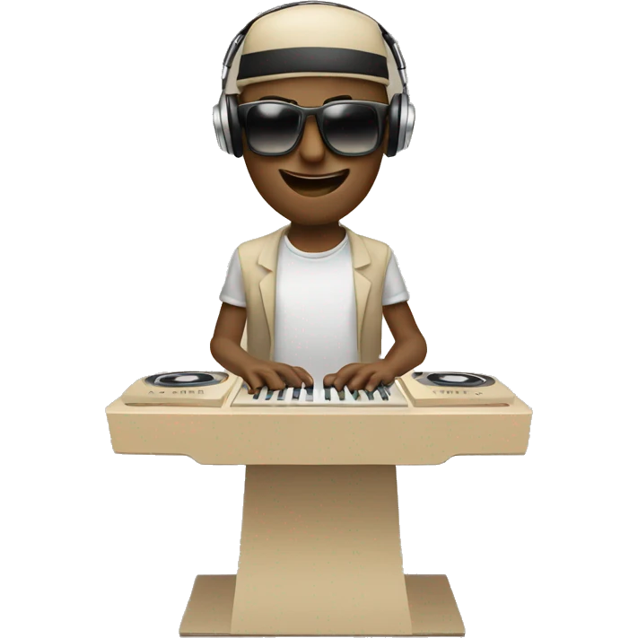 dj laptop stand beige emoji