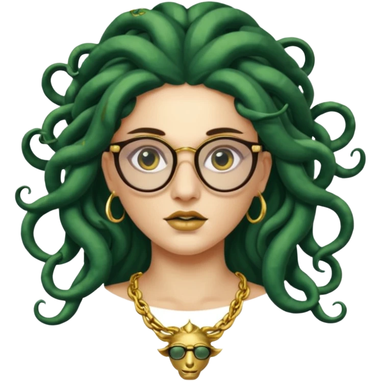 Medusa Versace with glasses  emoji