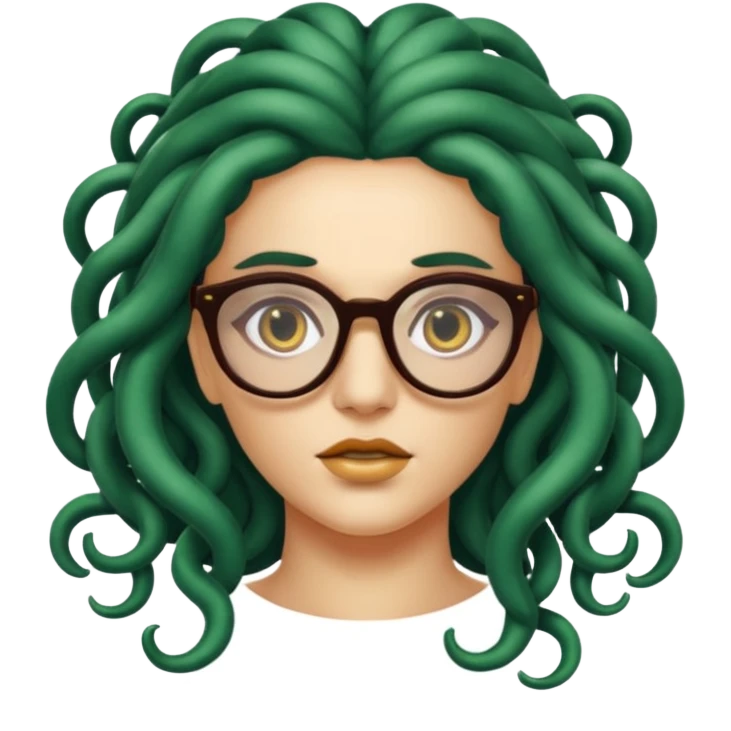 Medusa Versace with glasses  emoji