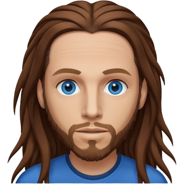 Brian Welch with blue eyes, long long brown hair emoji