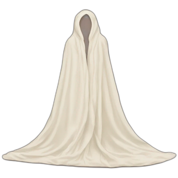 The silhouette of a woman's figure under a silk blanket emoji
