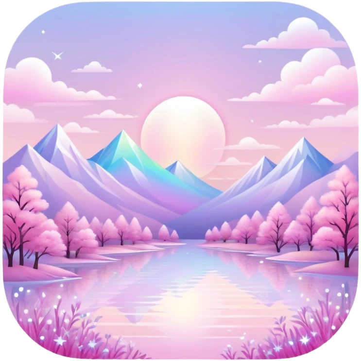  White-pink-Iridescent-aesthetic-scenery-Decoration emoji