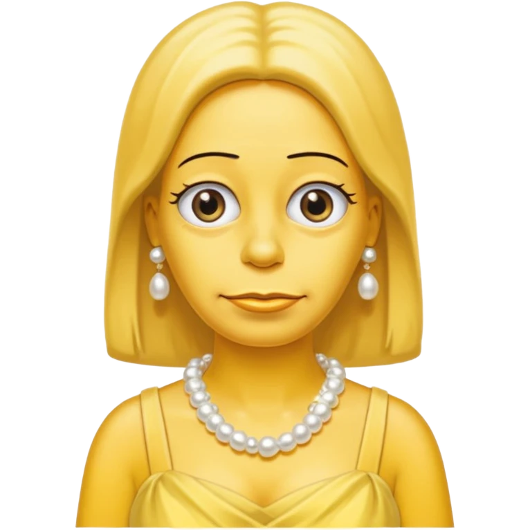 homer Simpson complete yellow with yellow  dress emoji