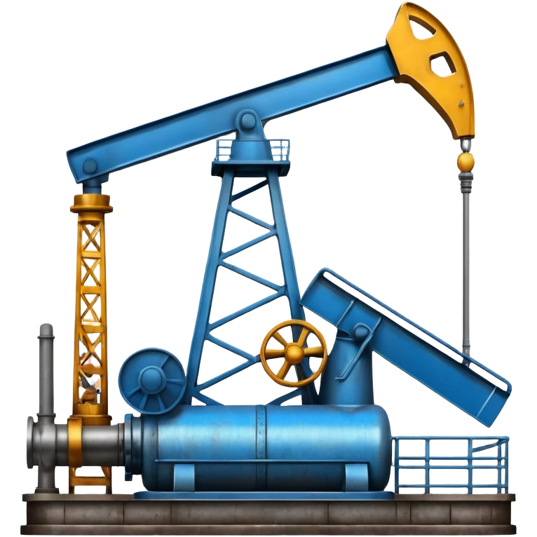 oil pumping station steel shiny emoji