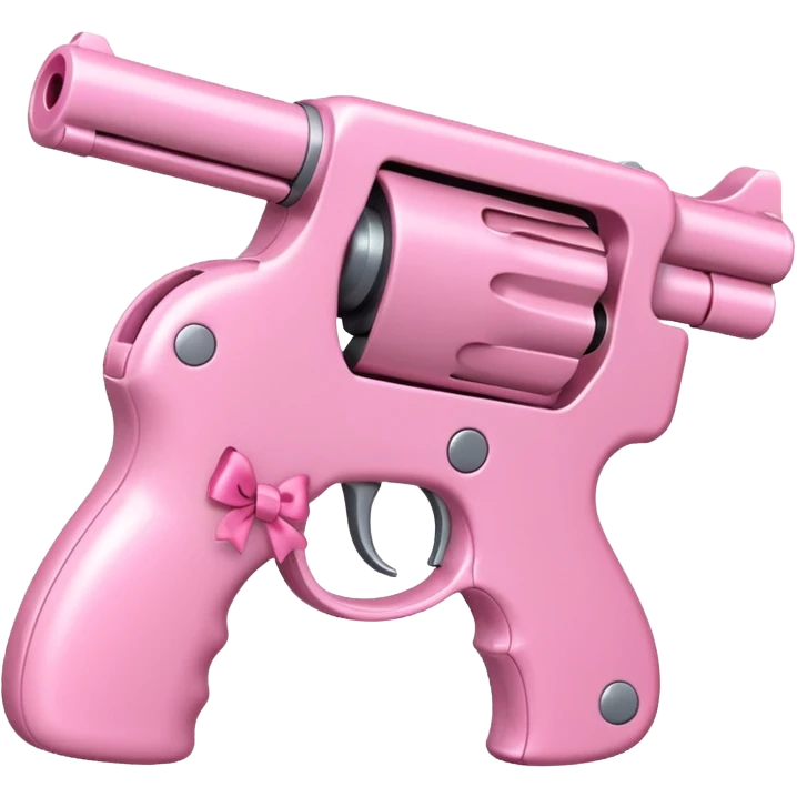 pink gun with pink bow on it  emoji