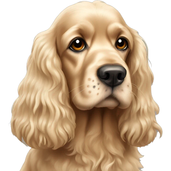 Old cocker spaniel fluffy blondie emoji