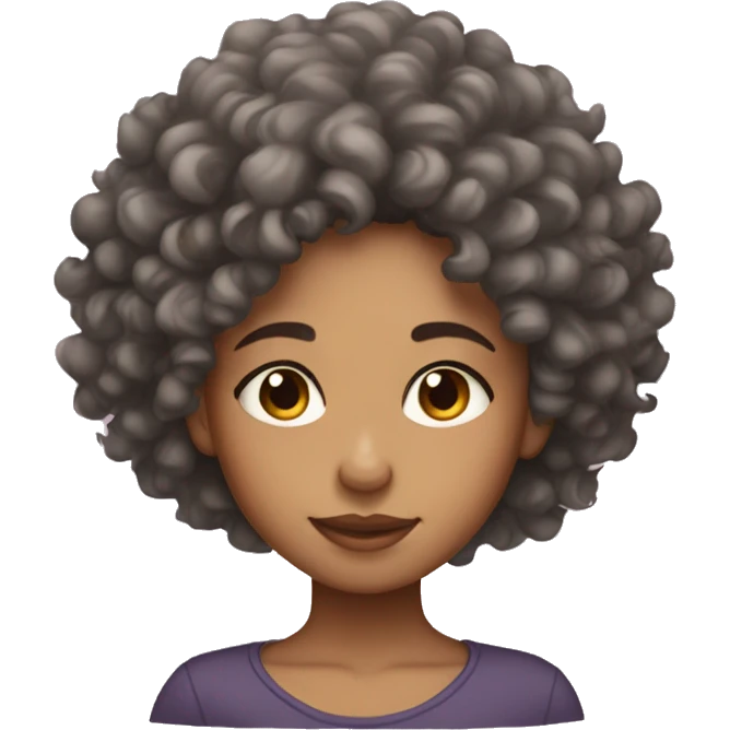 lightskin girl with curly hair  emoji