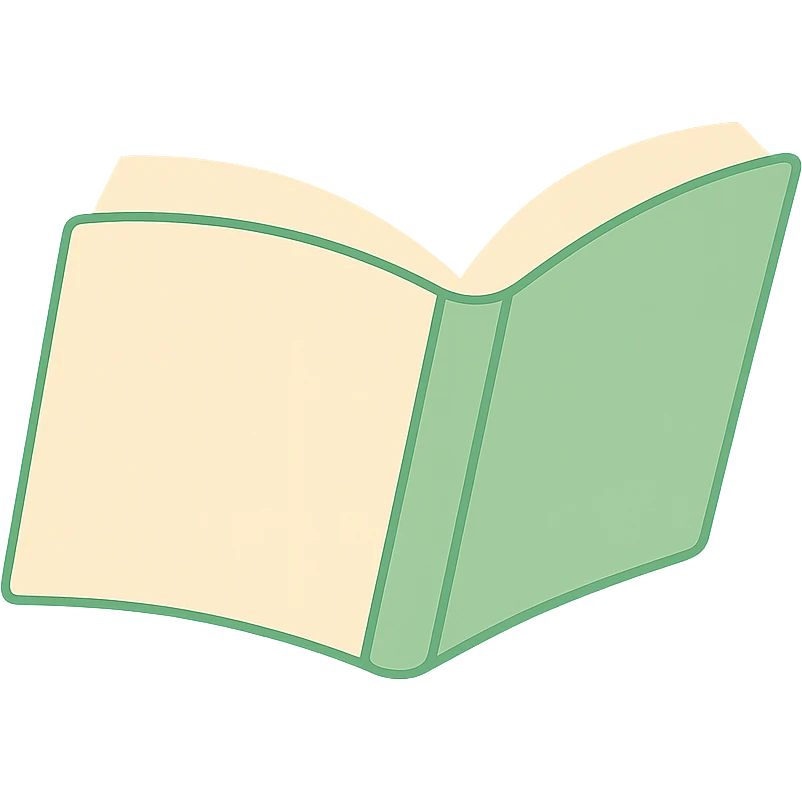 Remove the background, keep only the open book with gentle colors and no background. emoji