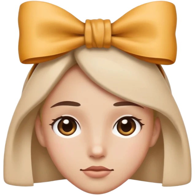 person with a bow on their head emoji