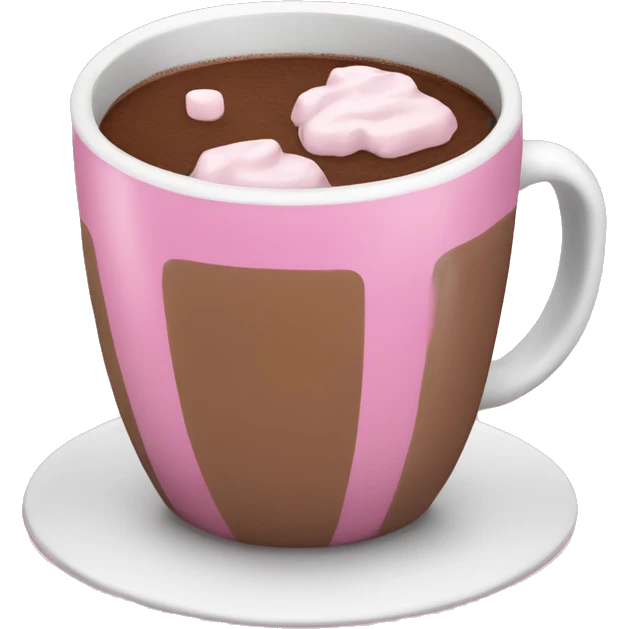 hot chocolate in pink mug emoji