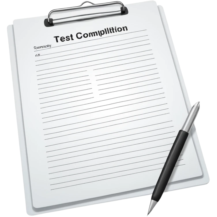 test completion sheet emoji
