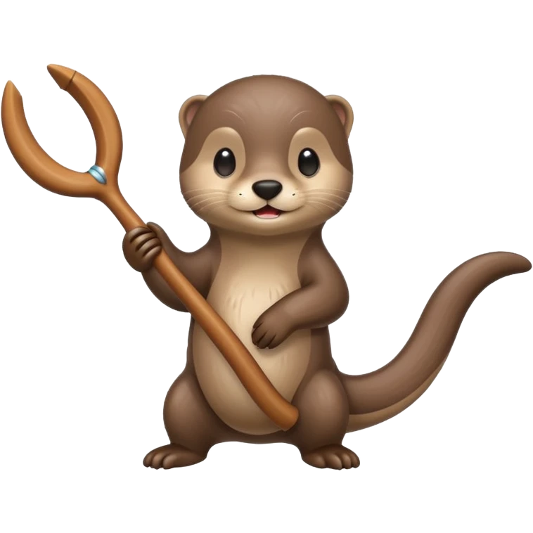 Cute otter holding a boomerang emoji