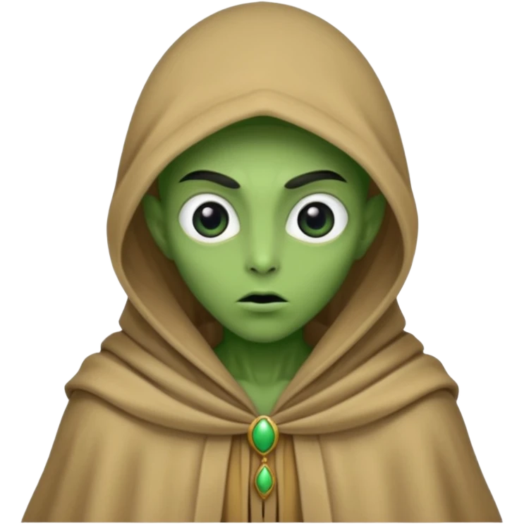 alien living in desert just face  emoji