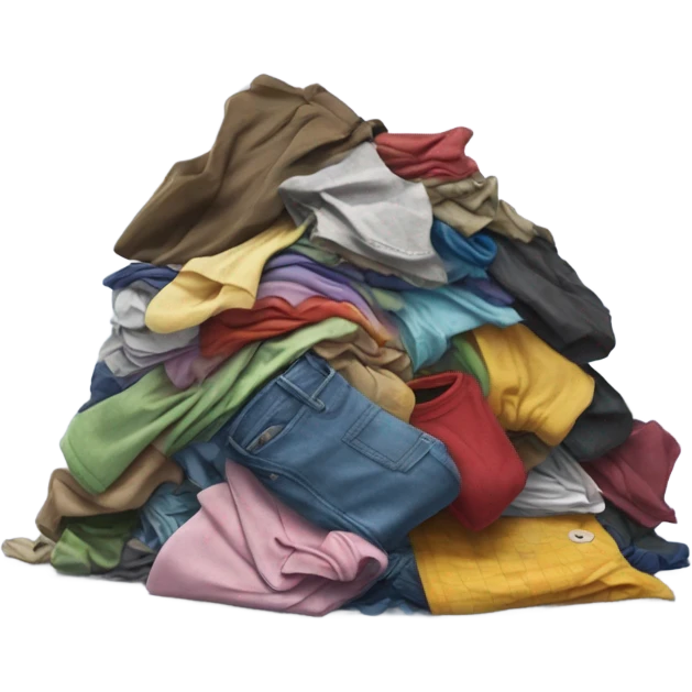 hand tossing clothes into pile emoji
