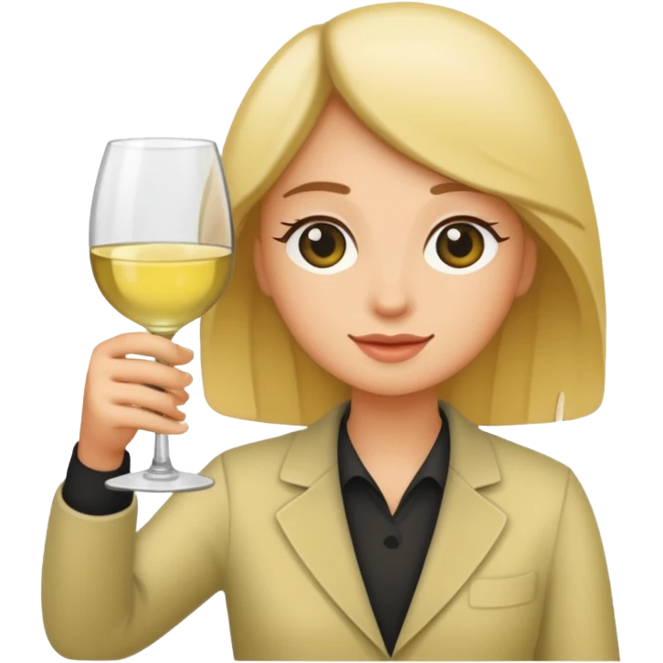😊 holding white wine emoji