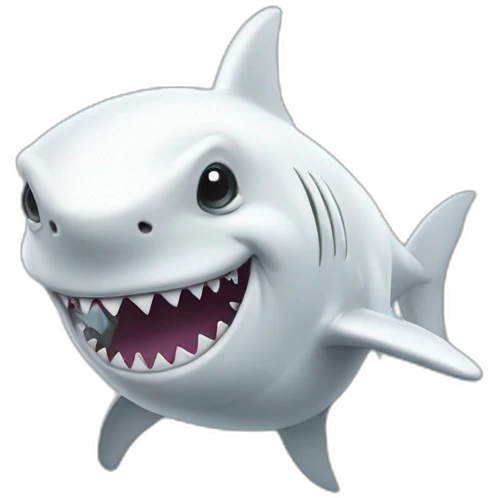 shark dressed like a ghost emoji
